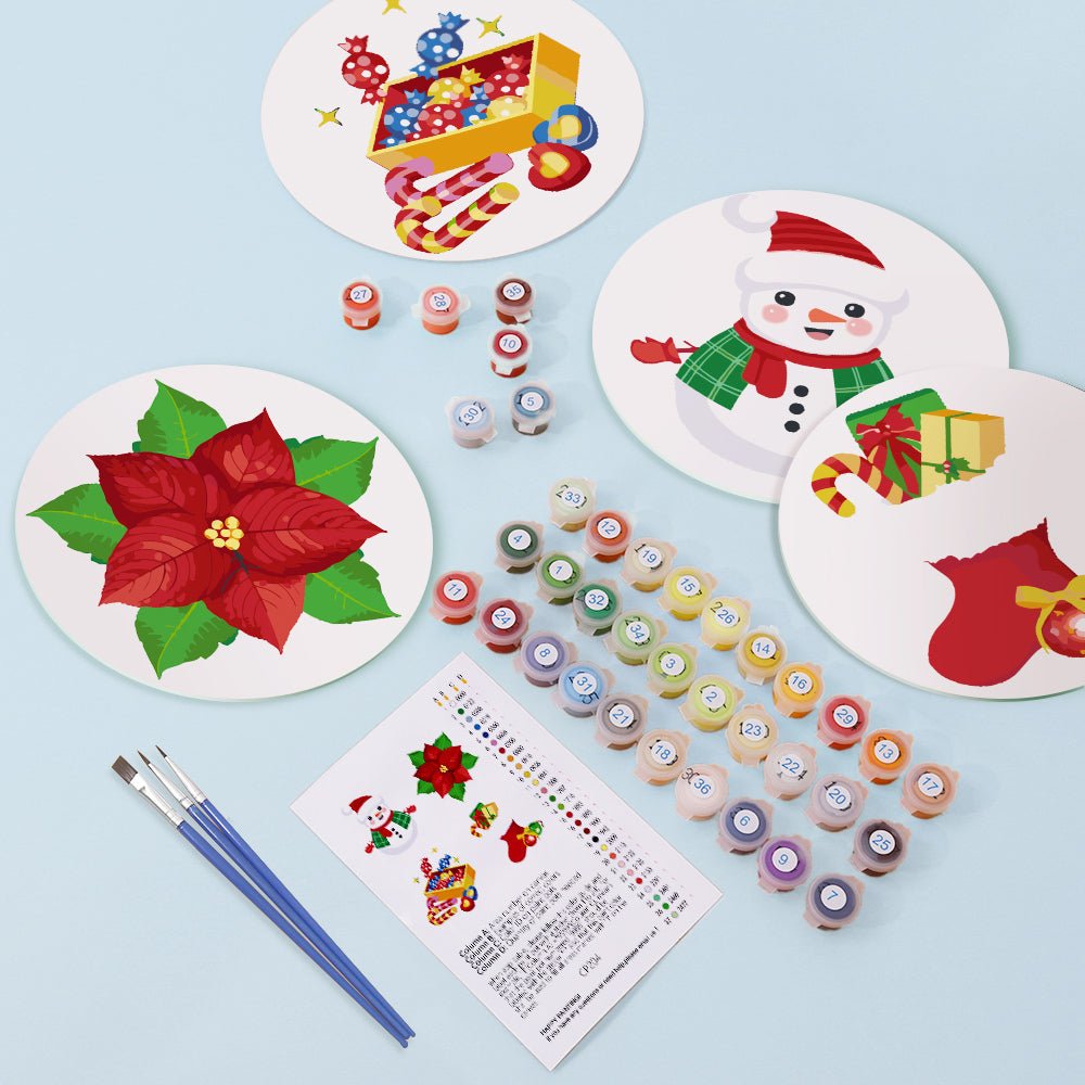 Festive Keepsakes (4 Pieces) paint by numbers kit