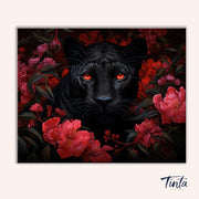 Black Panther Flowers – Zenja Gammer paint by numbers kit