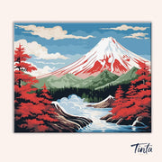 Mount Fuji paint by numbers kit