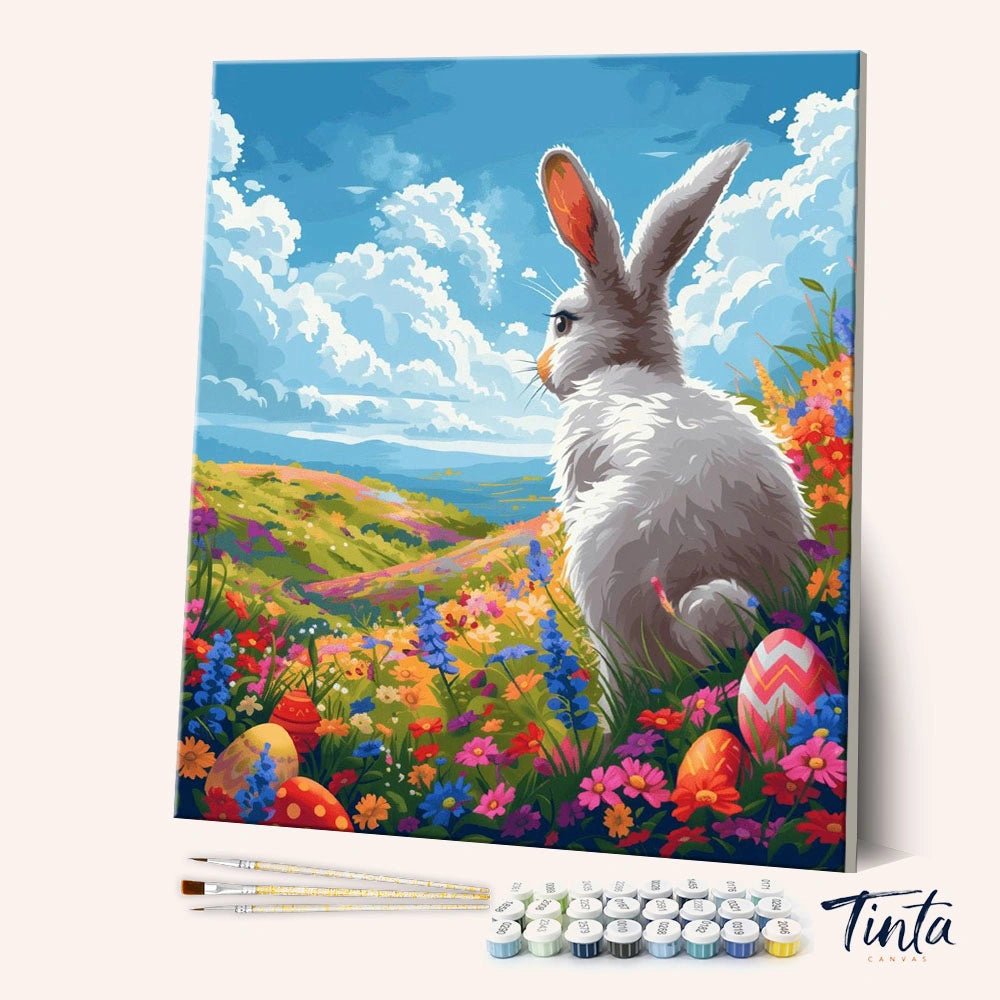 Spring Meadow Bunny paint by numbers kit