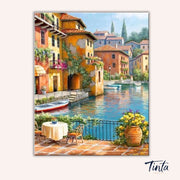 Mediterranean Harbor paint by numbers kit