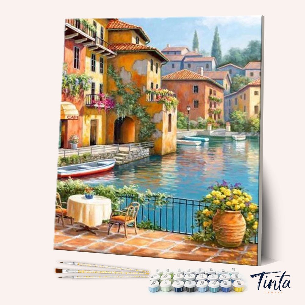 Mediterranean Harbor paint by numbers kit