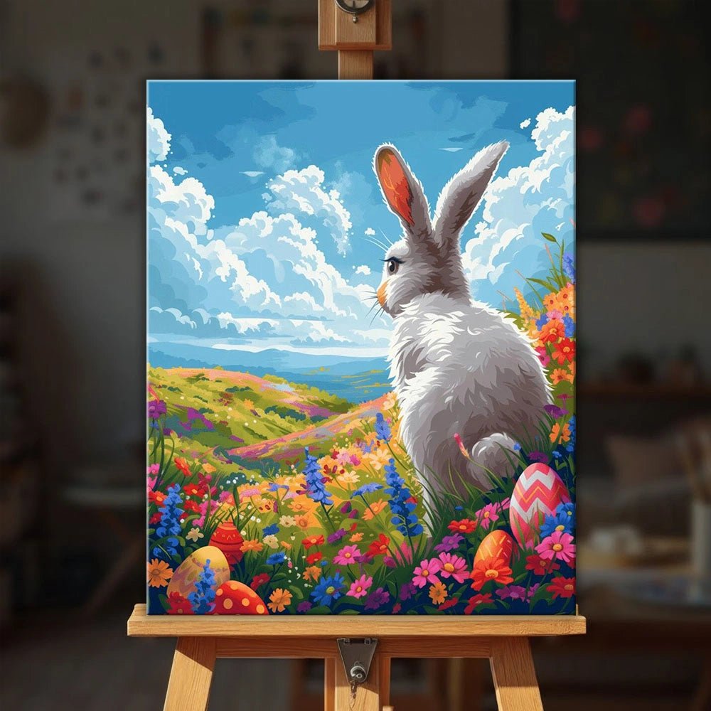 Spring Meadow Bunny paint by numbers kit