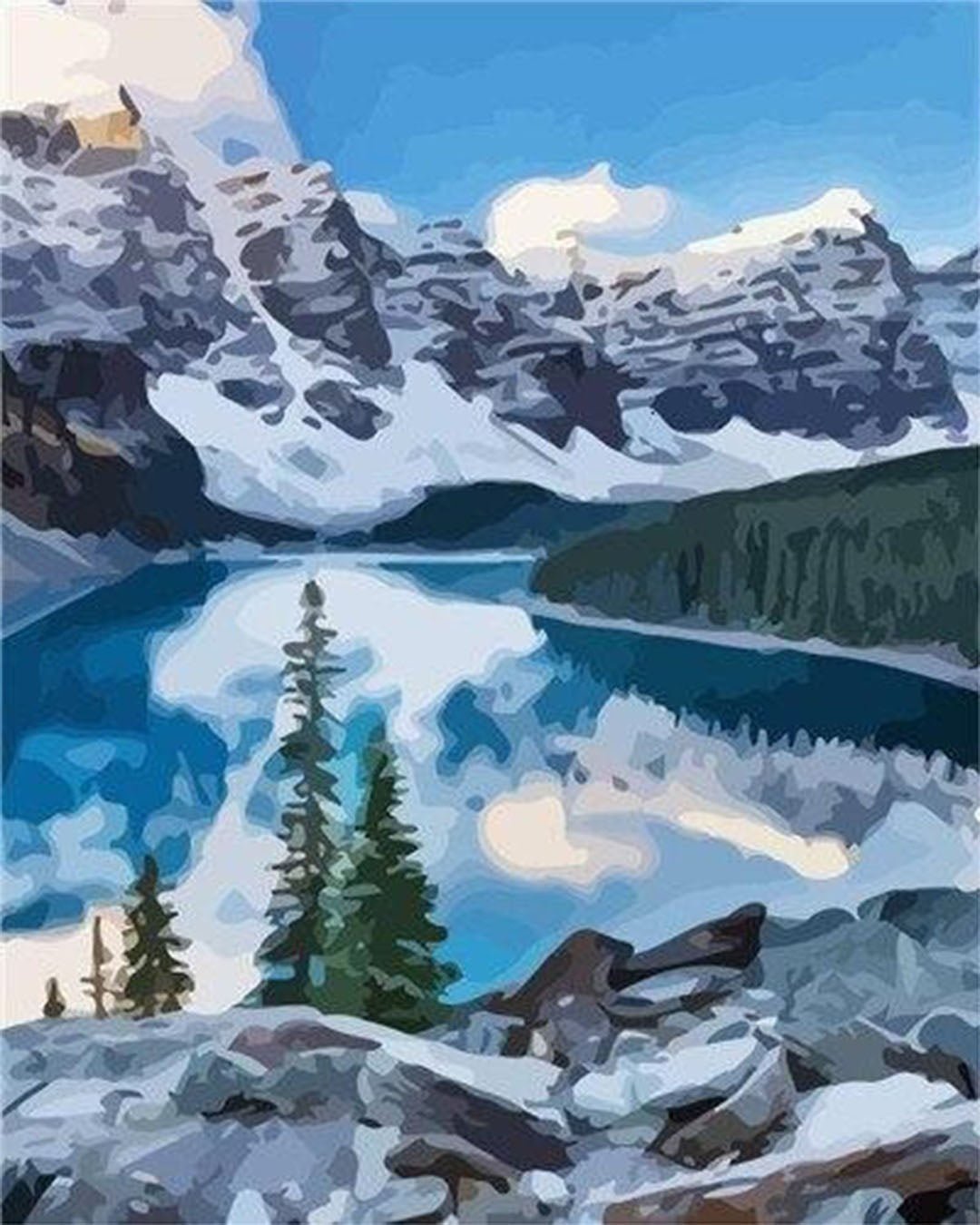 Moraine Lake paint by numbers kit