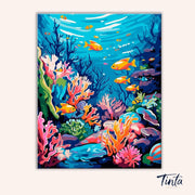 Colorful Coral Reef paint by numbers kit