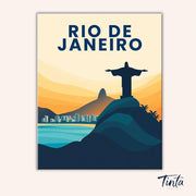 Rio de Janeiro - Travel Poster paint by numbers kit