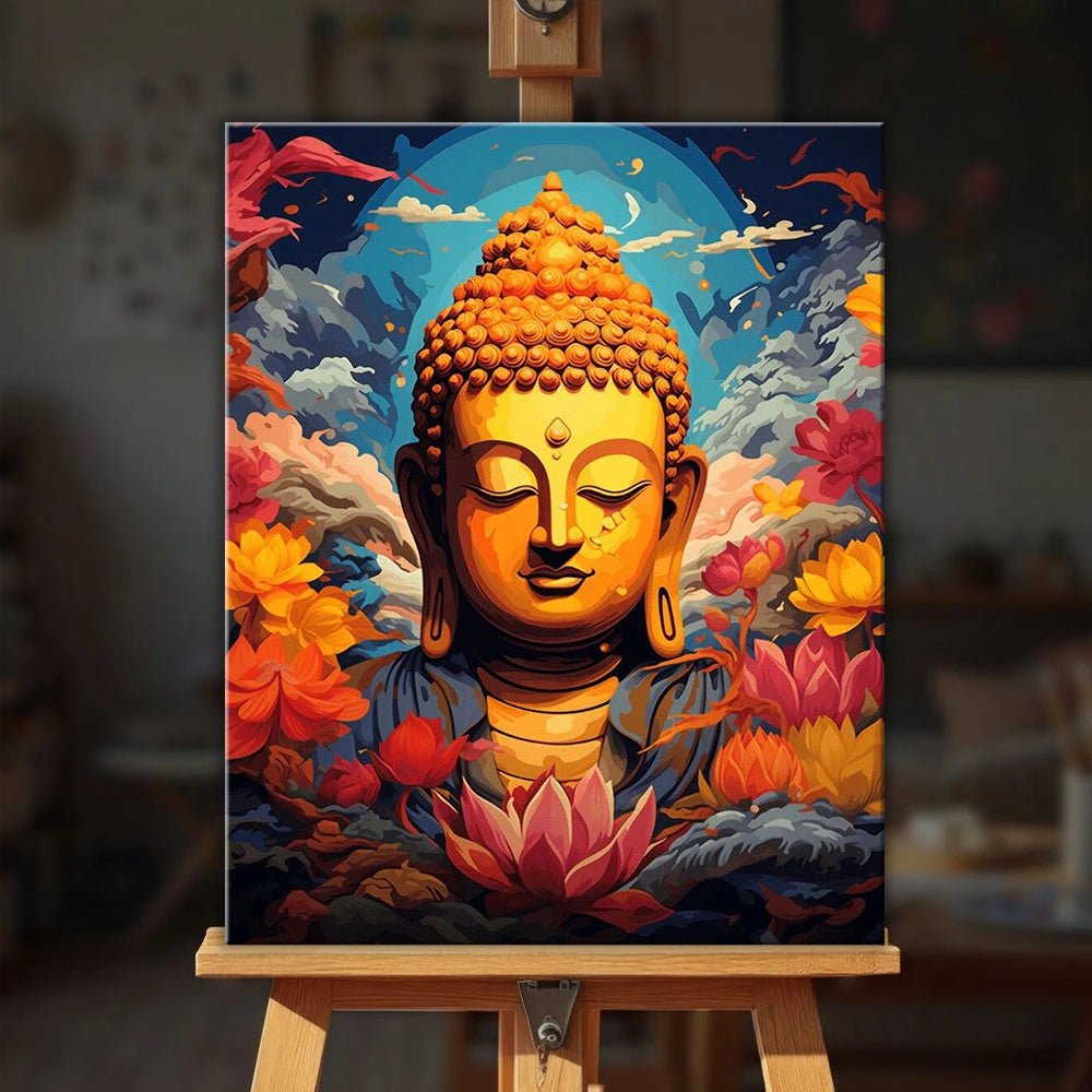 Buddhist Haven paint by numbers kit