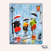 Old Friends Enjoy Rain paint by numbers kit