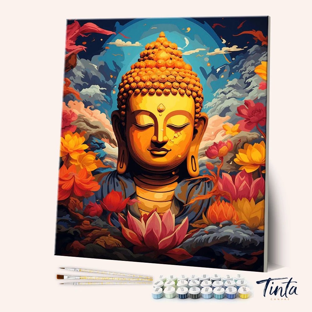 Buddhist Haven paint by numbers kit