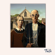 American Gothic by Grant Wood paint by numbers kit