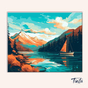 Silent Lake Sail paint by numbers kit
