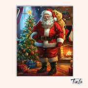 Christmas Eve Santa paint by numbers kit