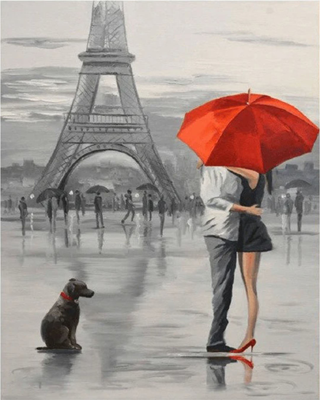 Love In Paris paint by numbers kit