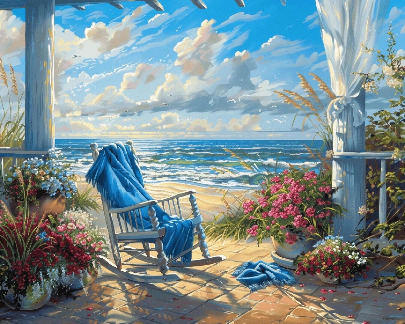 Seaside Vacation paint by numbers kit