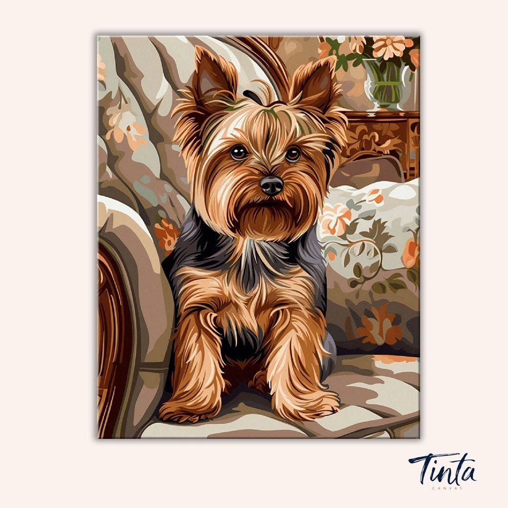 Seated Yorkie paint by numbers kit