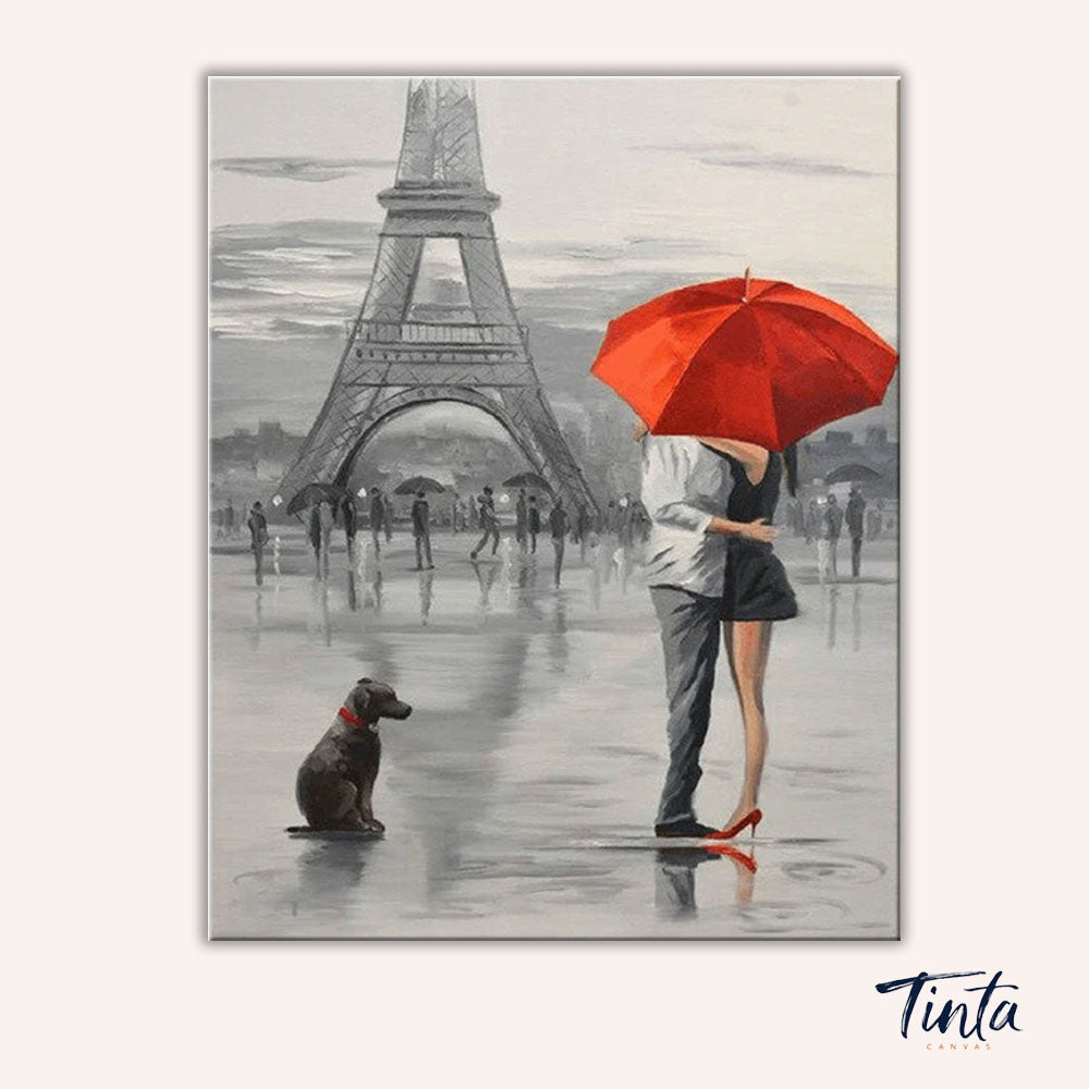 Love In Paris paint by numbers kit