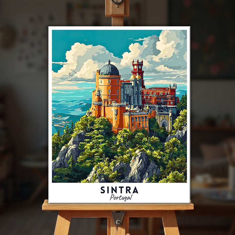 Sintra - Travel Poster paint by numbers kit