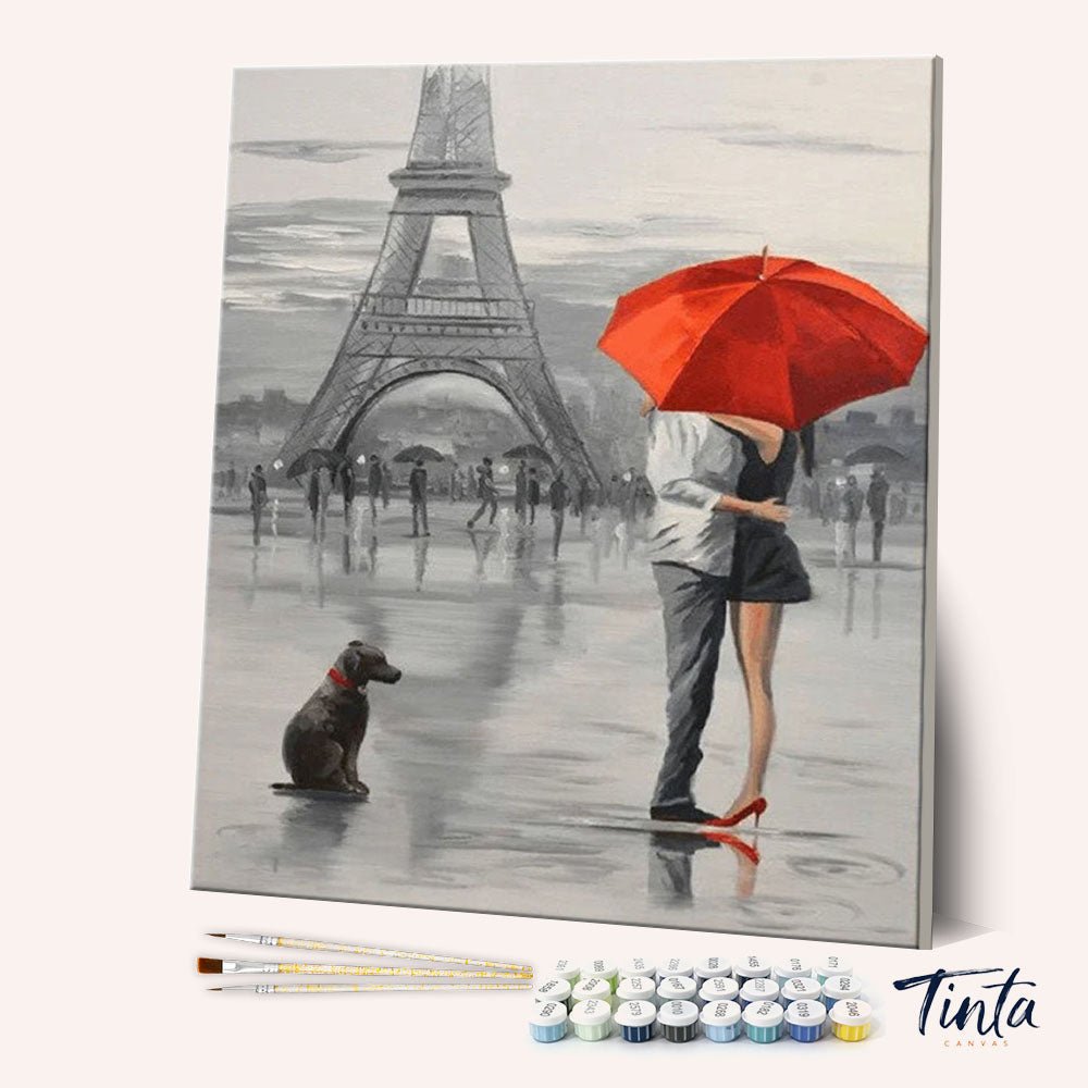 Love In Paris paint by numbers kit