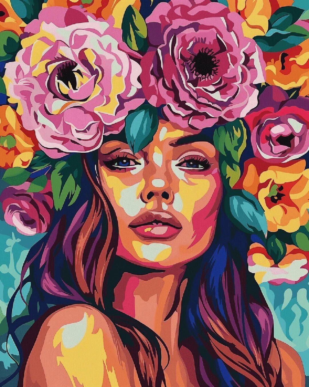 Bloomed Muse paint by numbers kit