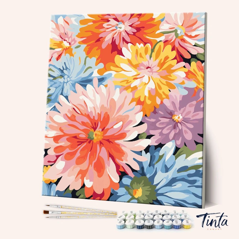 Floral Riot paint by numbers kit