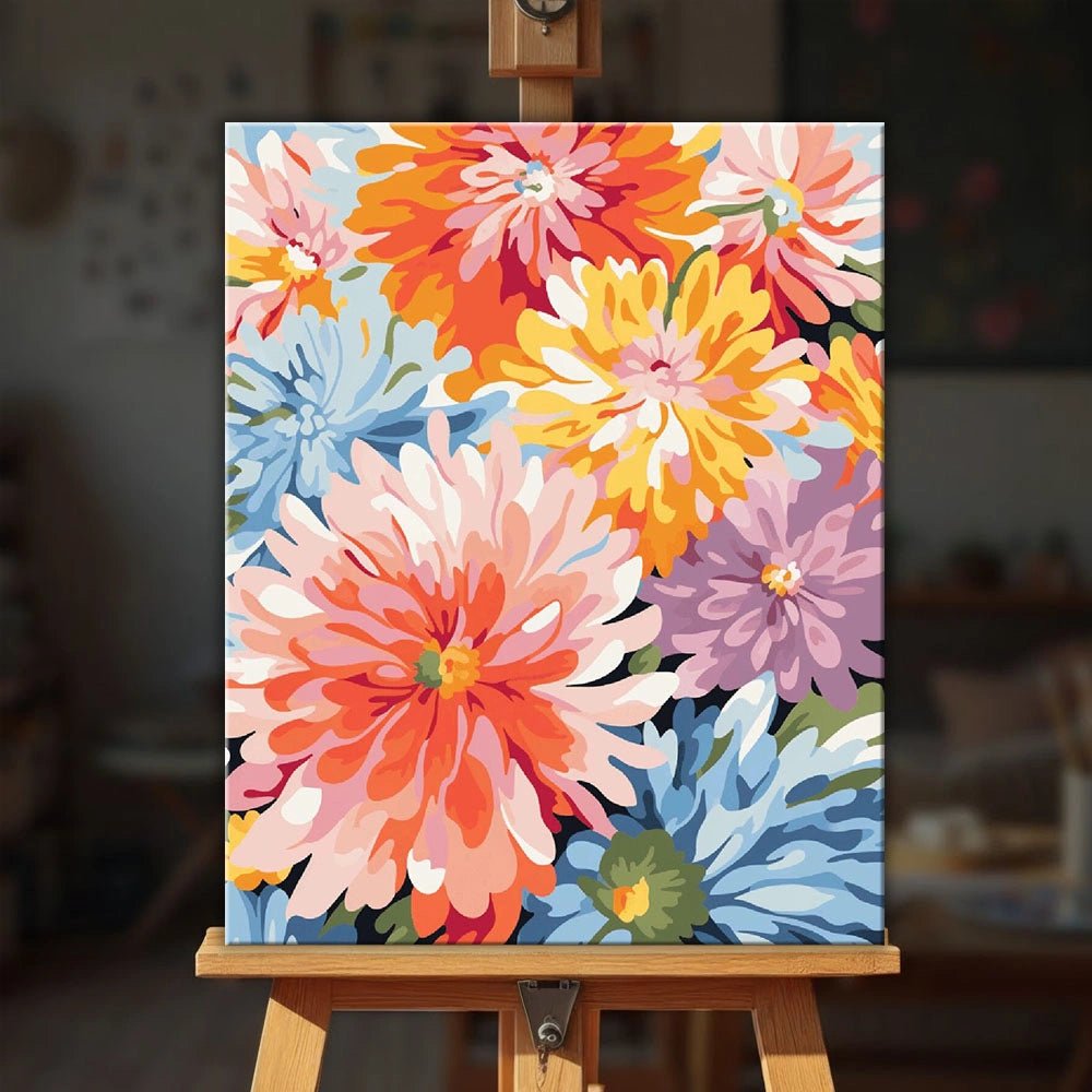 Floral Riot paint by numbers kit