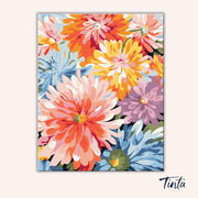 Floral Riot paint by numbers kit