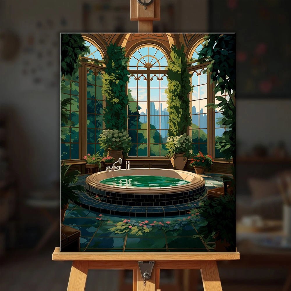 Greenhouse Bath paint by numbers kit