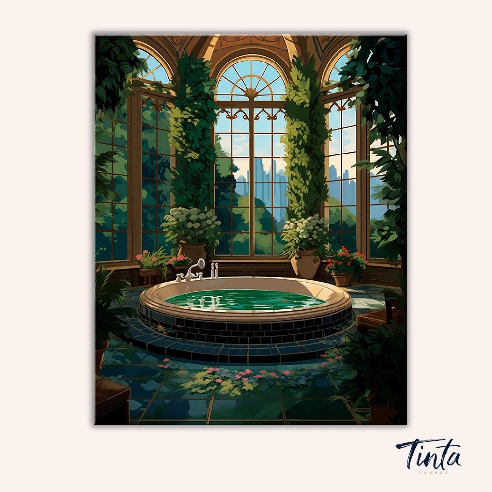 Greenhouse Bath paint by numbers kit