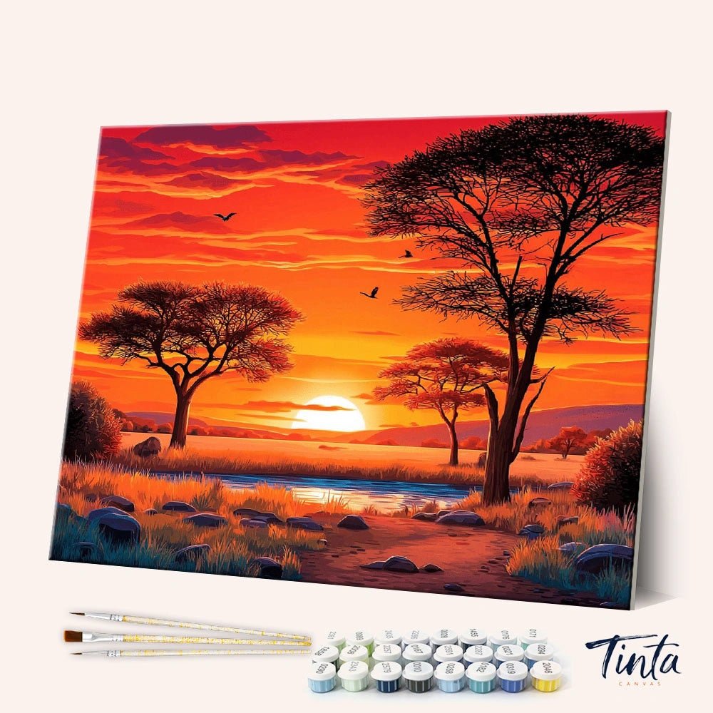 Serengeti National Park paint by numbers kit