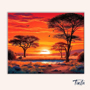 Serengeti National Park paint by numbers kit