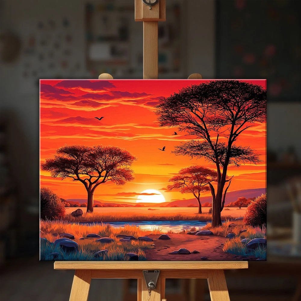 Serengeti National Park paint by numbers kit