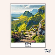 Isle of Skye - Travel Poster paint by numbers kit