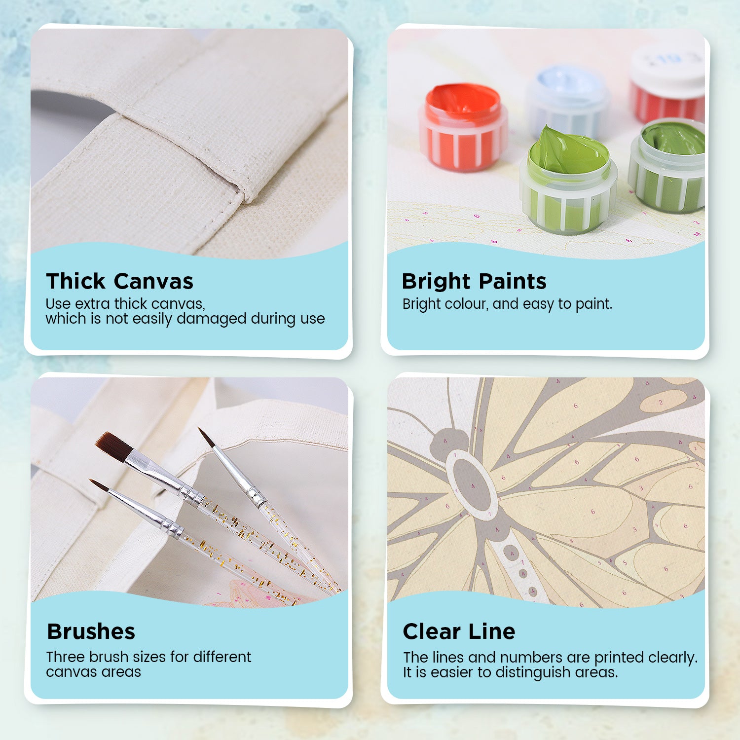 Monarch Butterfly Carry Bag paint by numbers kit