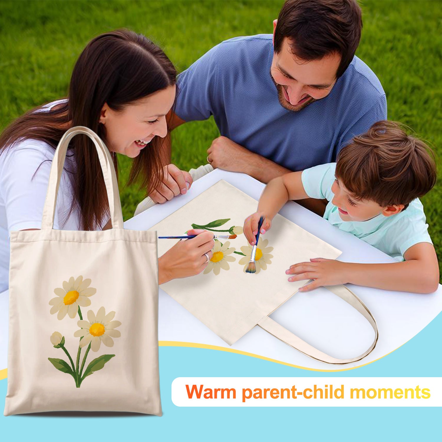 Daisy Day Carry Bag paint by numbers kit