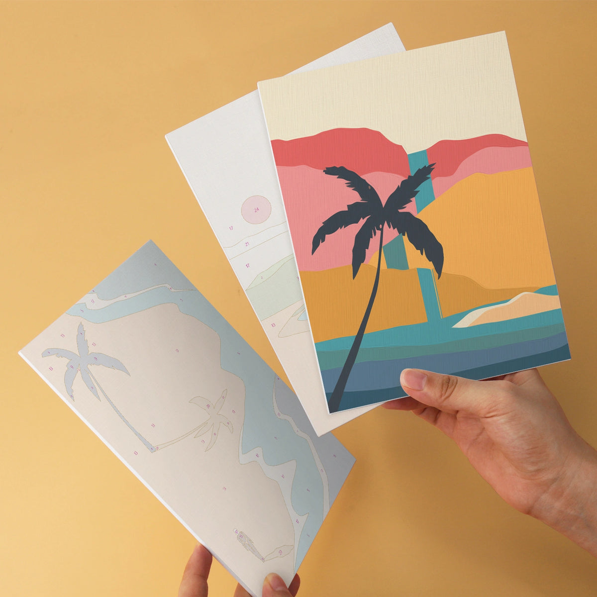 Surfside Sunset - Mini Paint by Numbers (6 Pieces)