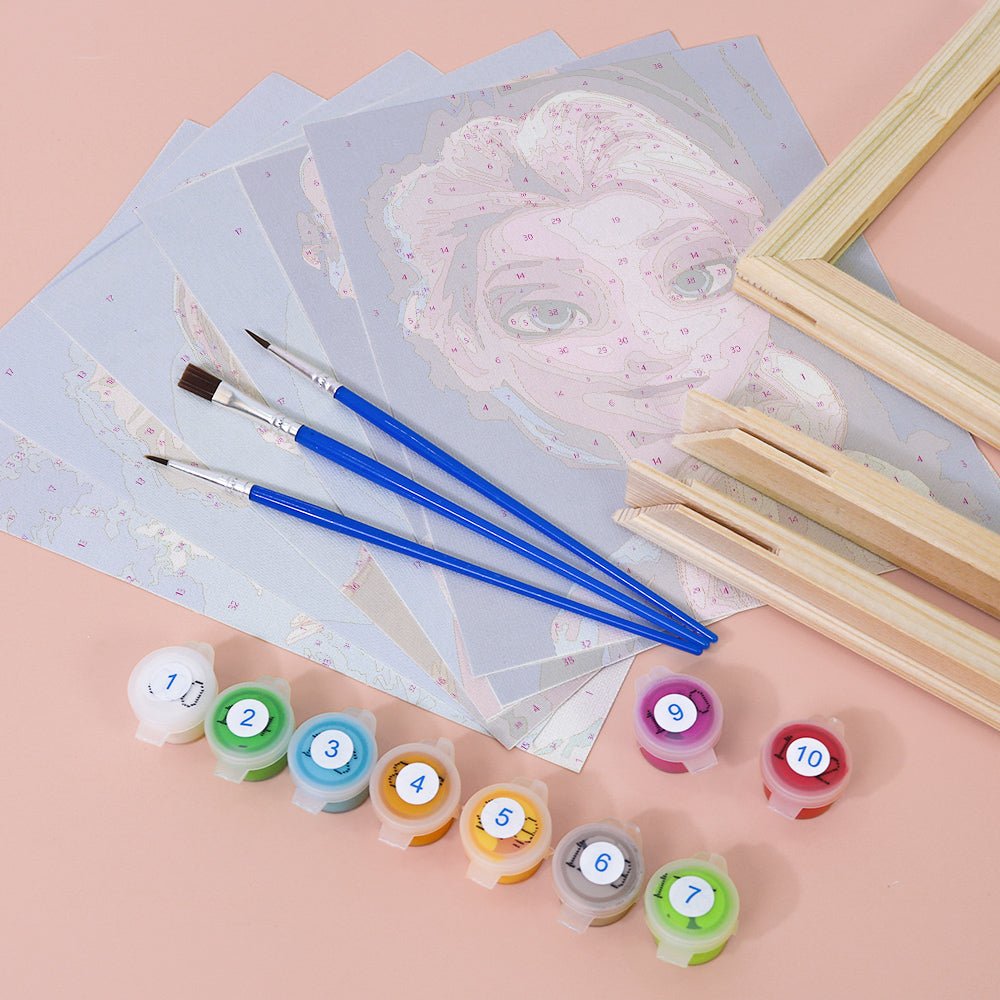 Icy Princess Dreams Mini Paint by Numbers Kit (6 Pieces) paint by numbers kit