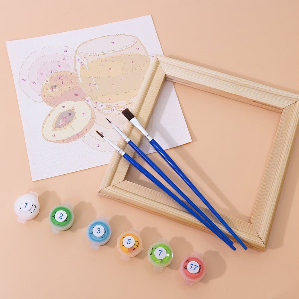 Morning Juice Ritual - Mini Paint by Numbers Kit (6 Pieces) paint by numbers kit