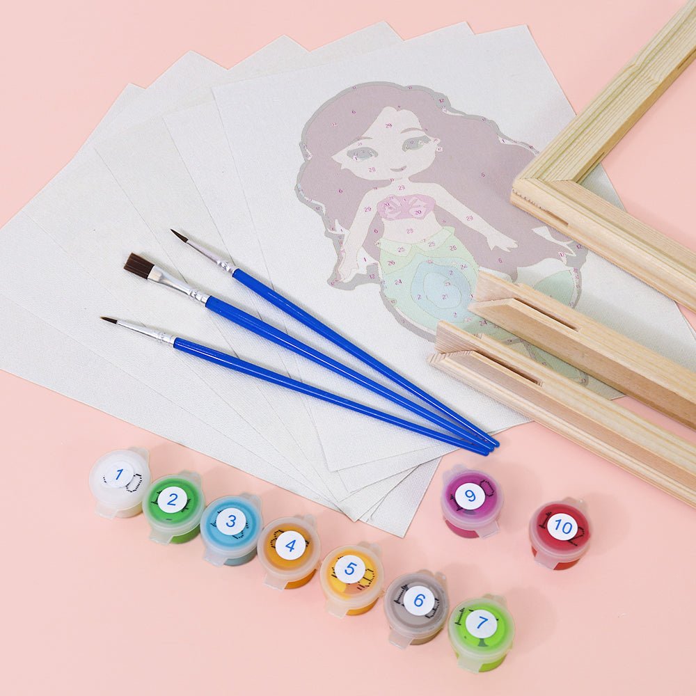 Little Princess Dreams - Mini Paint by Numbers Kit (6 Pieces) paint by numbers kit