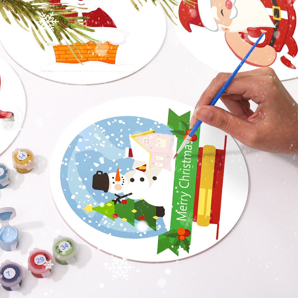 Santa’s Merry Moments (4 Pieces) paint by numbers kit