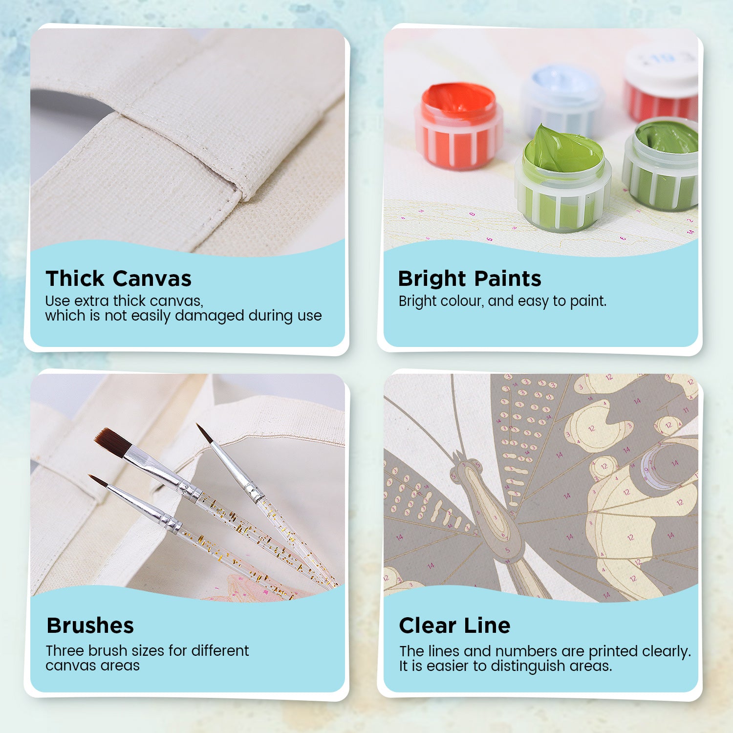 Midnight Butterfly Carry Bag paint by numbers kit