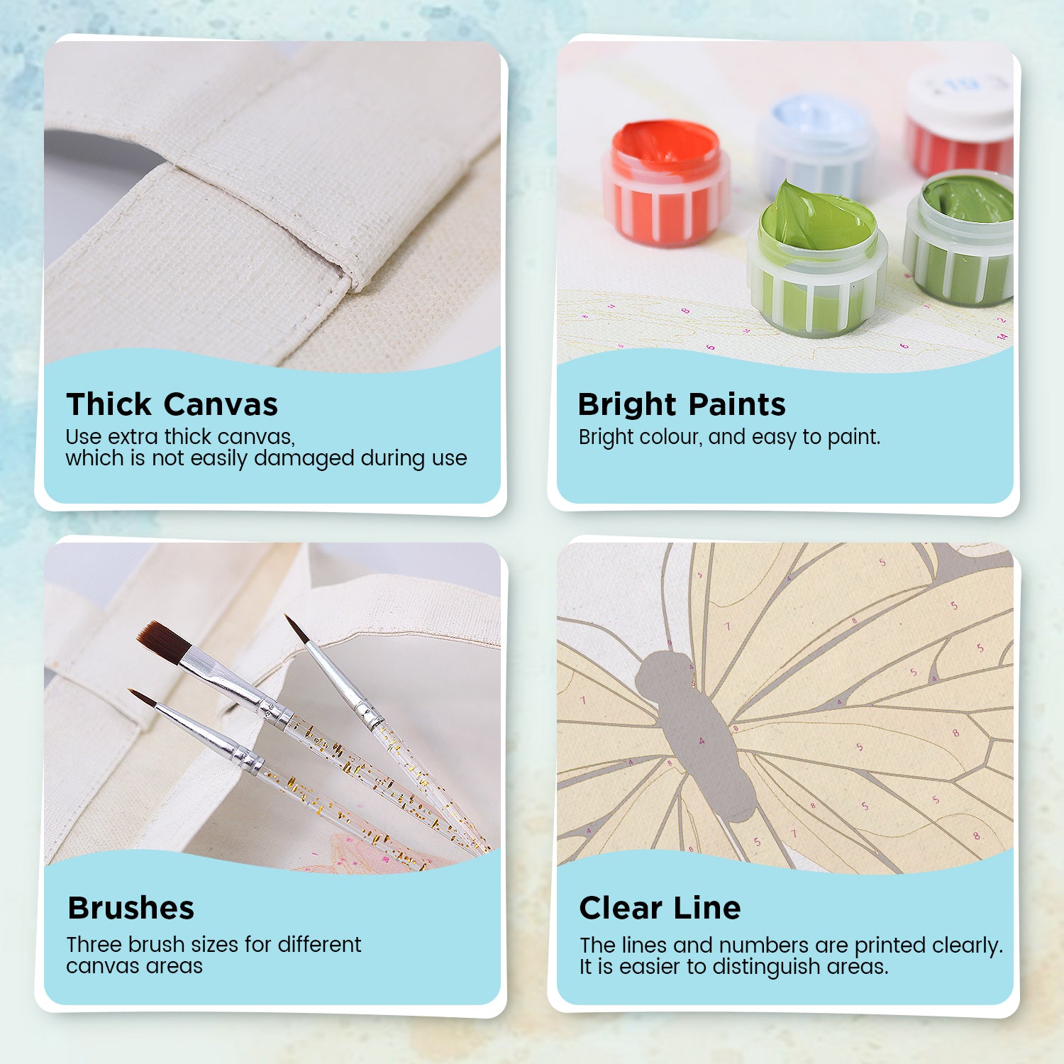 Sunrise Butterfly Carry Bag paint by numbers kit