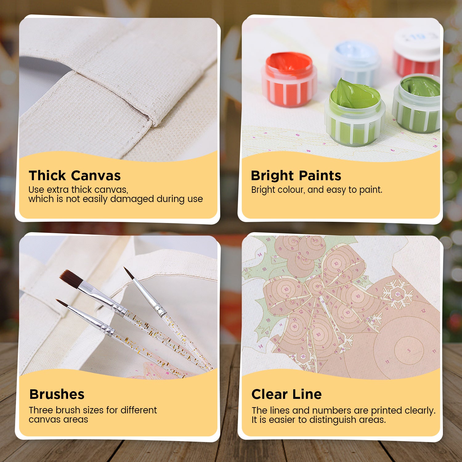 Festive Stocking Carry Bag paint by numbers kit