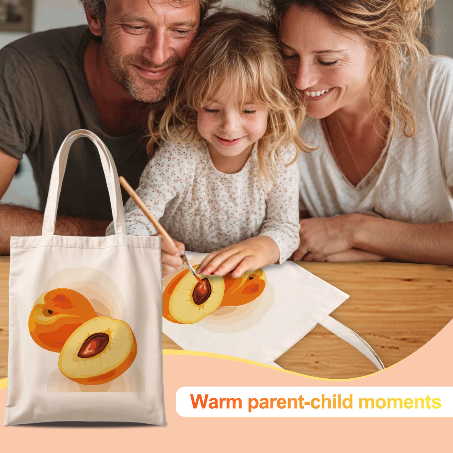Apricot Glow Carry Bag paint by numbers kit