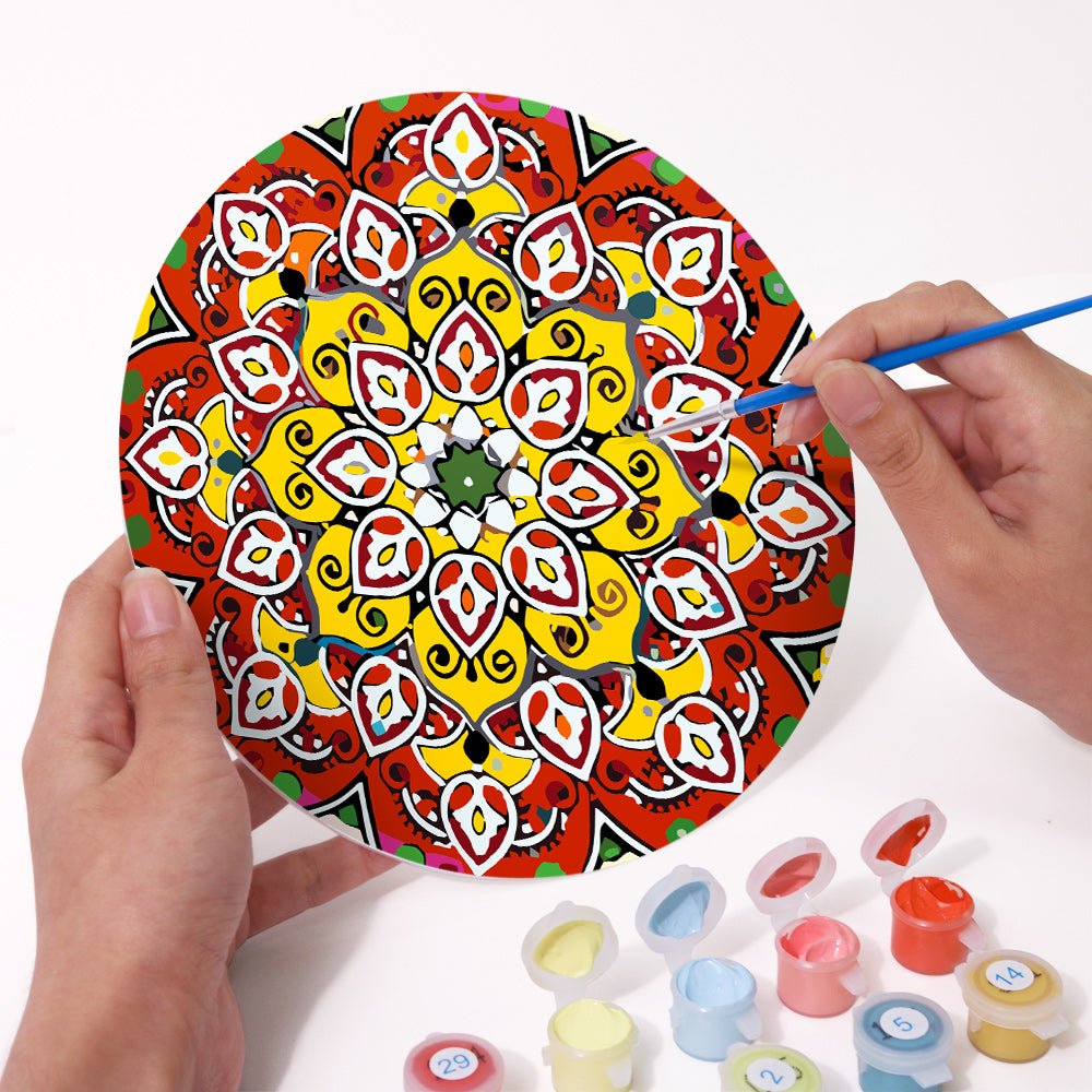 Radiant Mandala (6 Pieces) paint by numbers kit