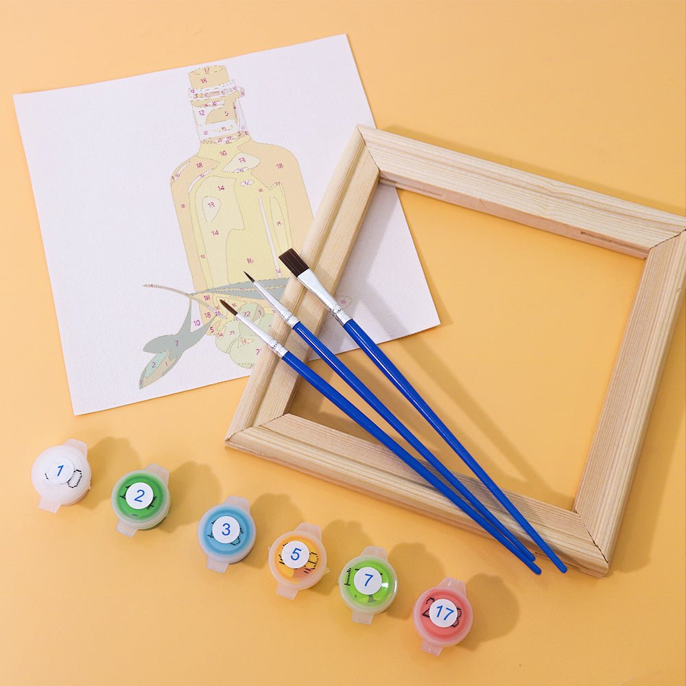 Golden Glow Essentials - Mini Paint by Numbers Kit (6 Pieces) paint by numbers kit