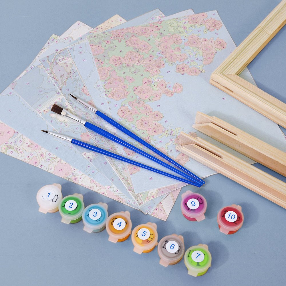 Held in Bloom - Mini Paint by Numbers Kit (6 Pieces) paint by numbers kit