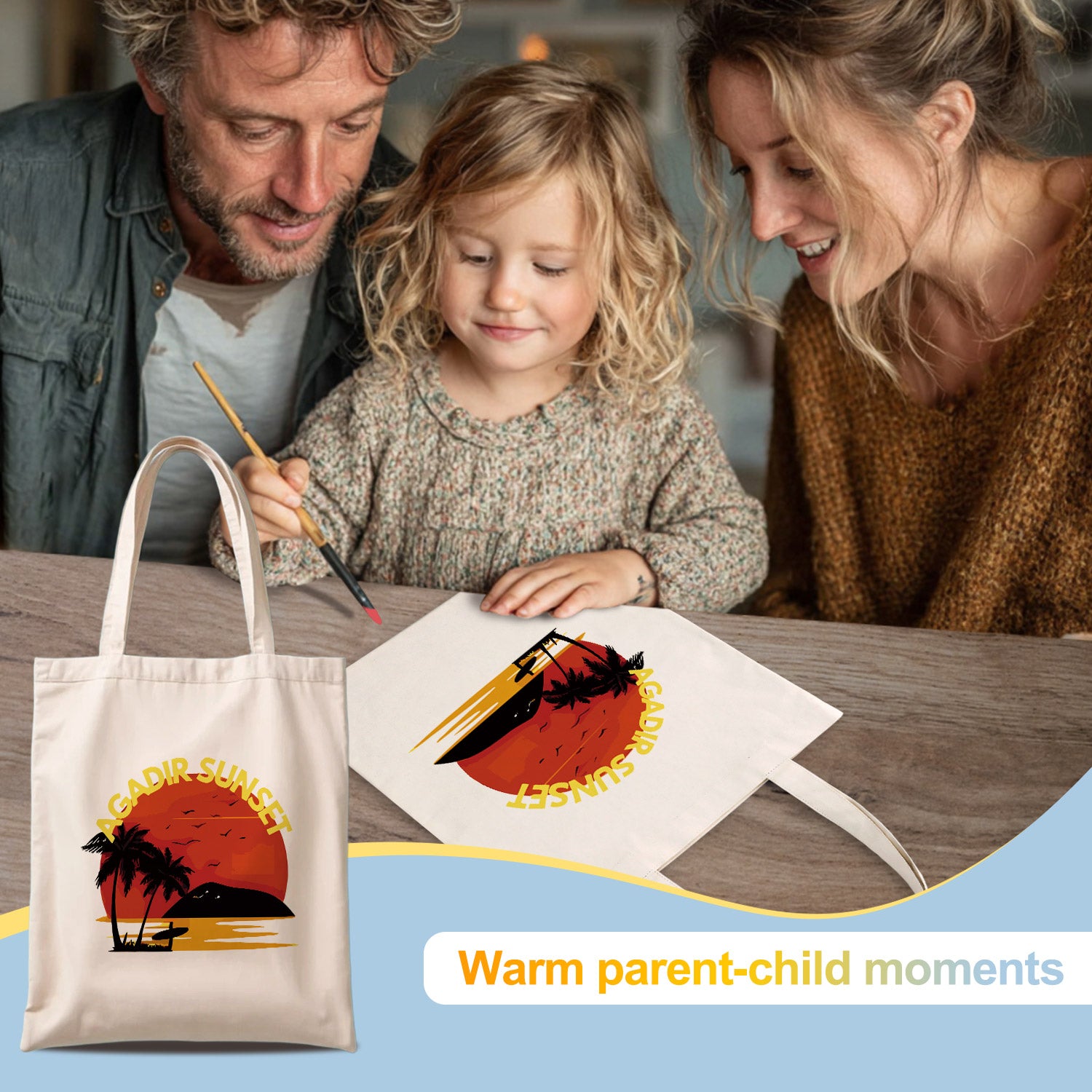 Agadir Sunset Carry Bag paint by numbers kit