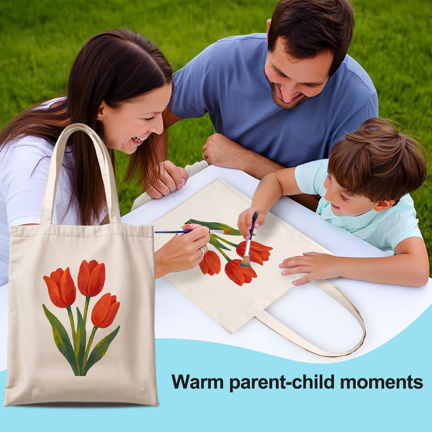 Scarlet Tulip Carry Bag paint by numbers kit