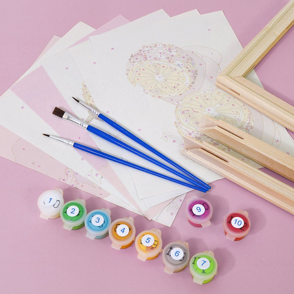 Berry & Citrus Luxe - Mini Paint by Numbers Kit (6 Pieces) paint by numbers kit