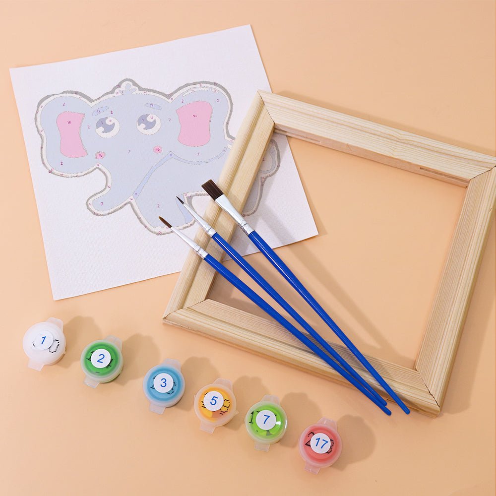 Happy Little Animal Friends - Mini Paint by Numbers Kit (6 Pieces) paint by numbers kit